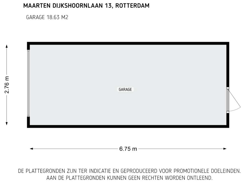 Bekijk plattegrond van Garage van Maarten Dijkshoornlaan 13