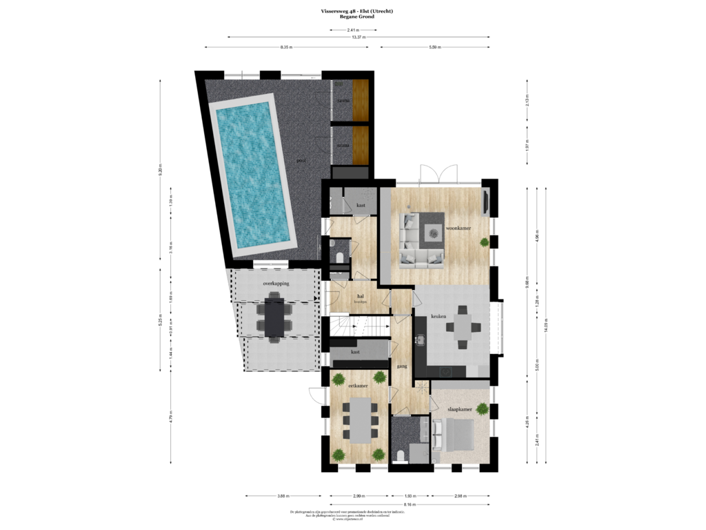 Bekijk plattegrond van Begane Grond van Vissersweg 48