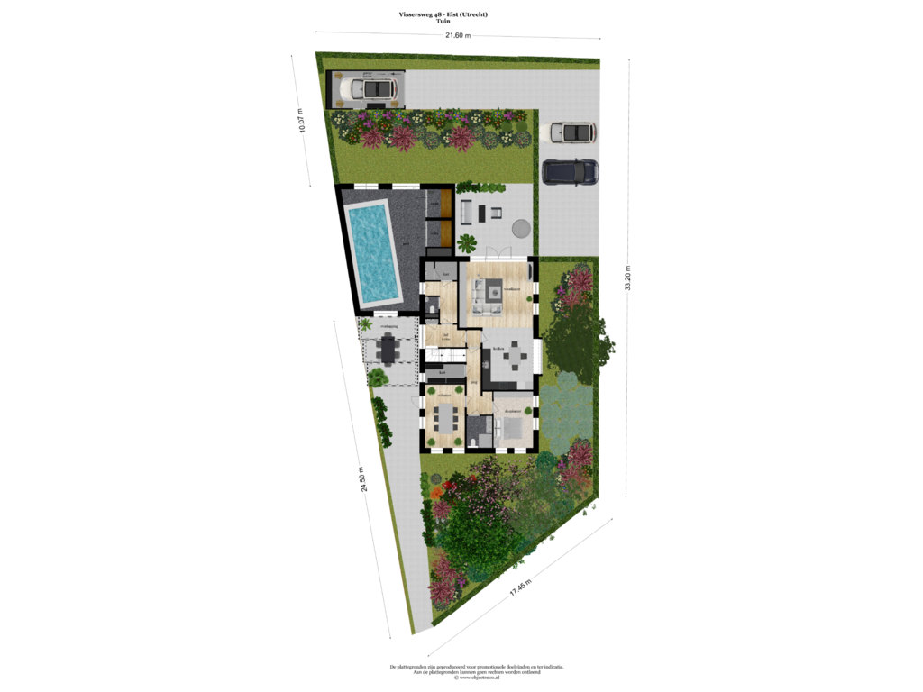 Bekijk plattegrond van Tuin van Vissersweg 48