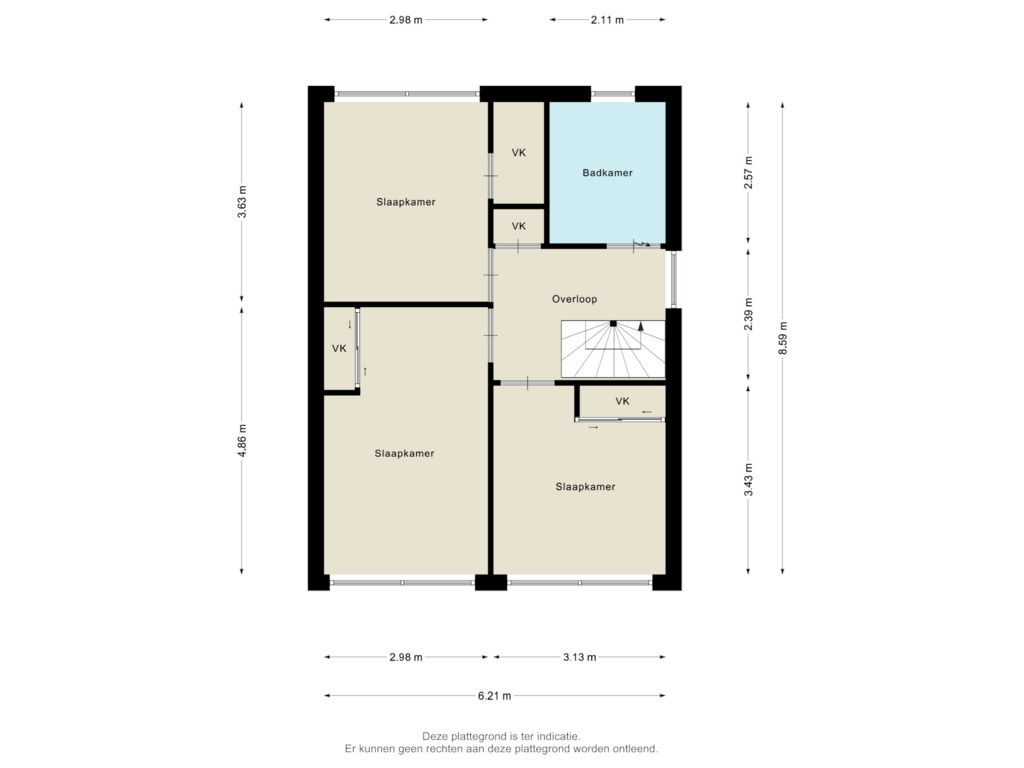 Bekijk plattegrond van Verdieping van Buizerdlaan 2