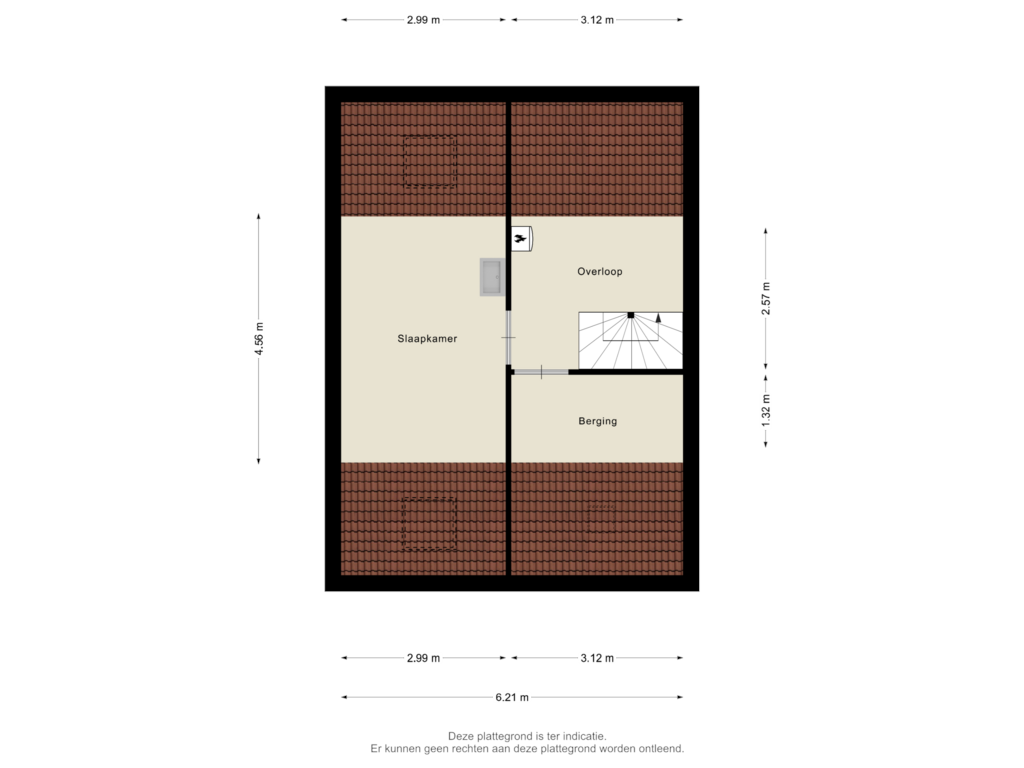 Bekijk plattegrond van Zolder van Buizerdlaan 2