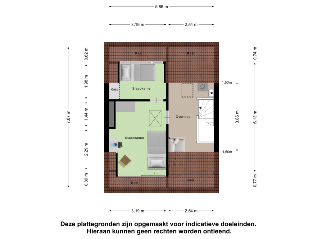 Bekijk plattegrond van Tweede Verdieping van Van der Lekstraat 73