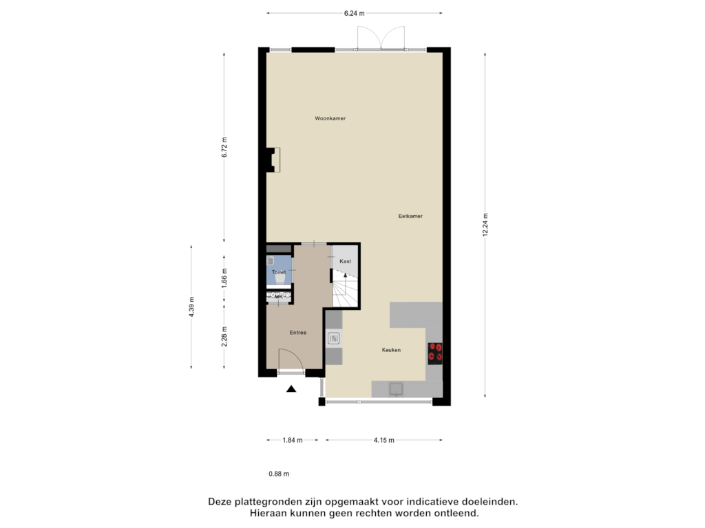 Bekijk plattegrond van Begane grond van Noordeloosstraat 75