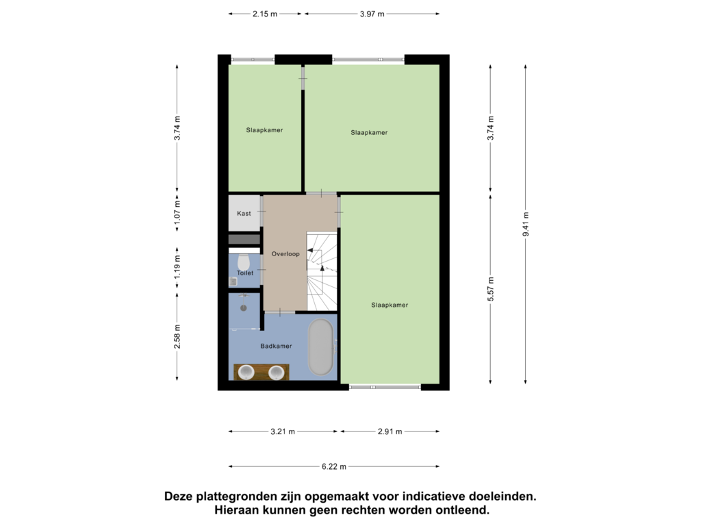 Bekijk plattegrond van Eerste verdieping van Noordeloosstraat 75