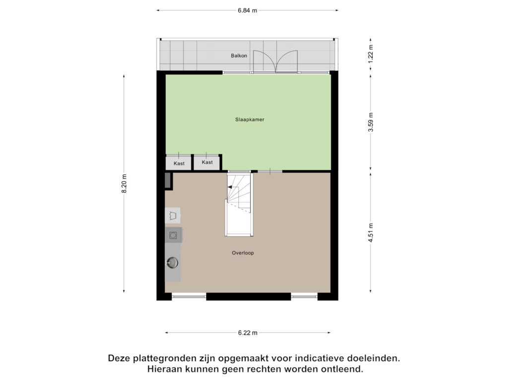 Bekijk plattegrond van Tweede verdieping van Noordeloosstraat 75