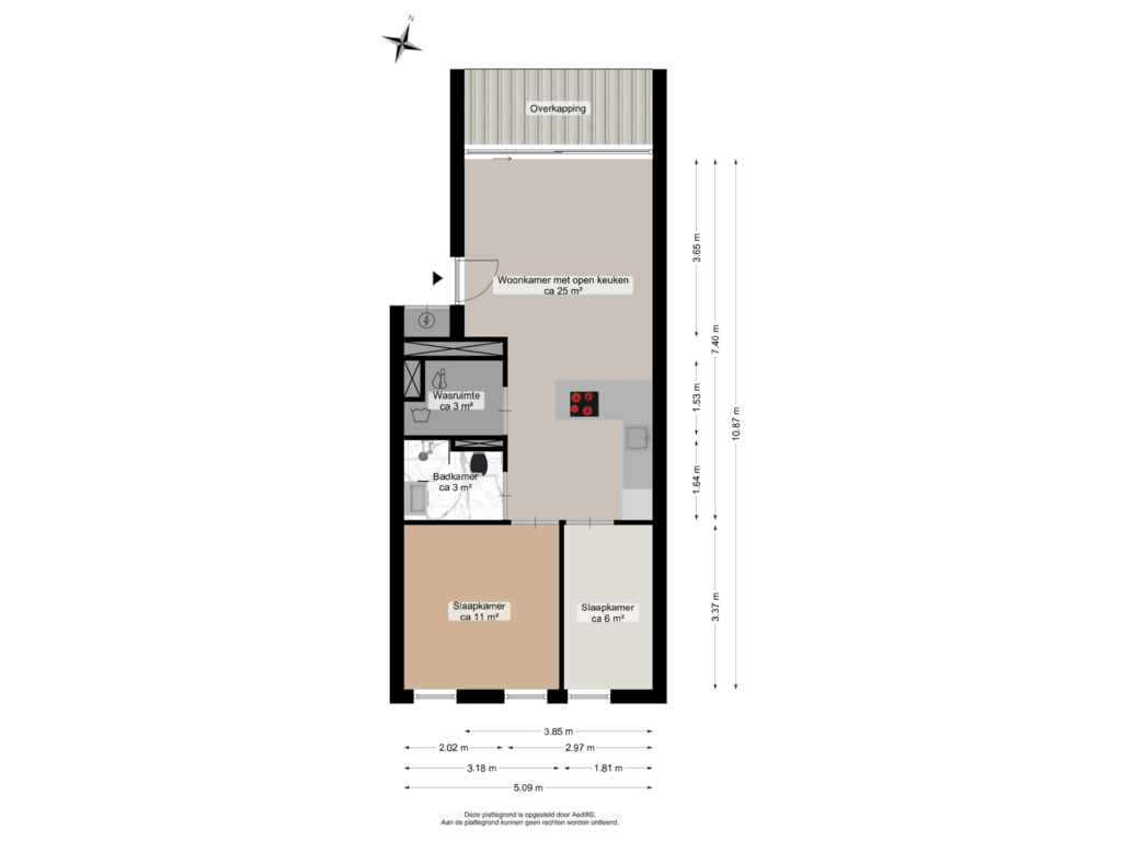 Bekijk plattegrond van Begane grond van Helper Westsingel 49-13