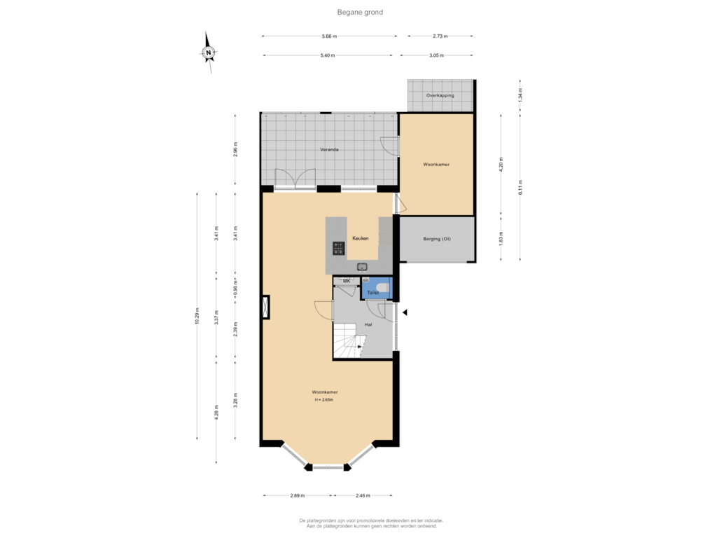 Bekijk plattegrond van Begane grond van Kalander 16