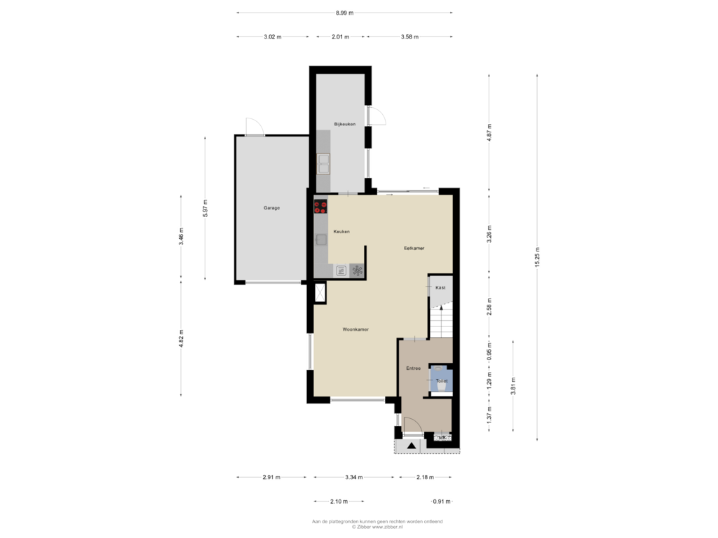 View floorplan of Begane Grond of Appelvink 41