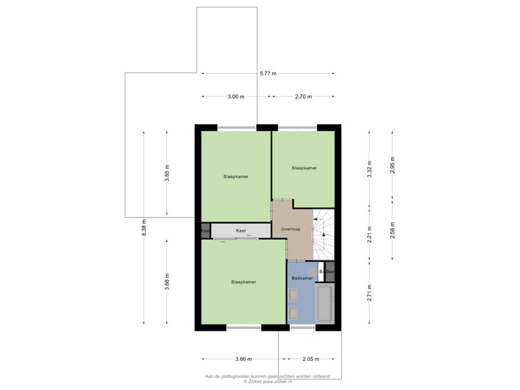 View floorplan of Eerste Verdieping of Appelvink 41