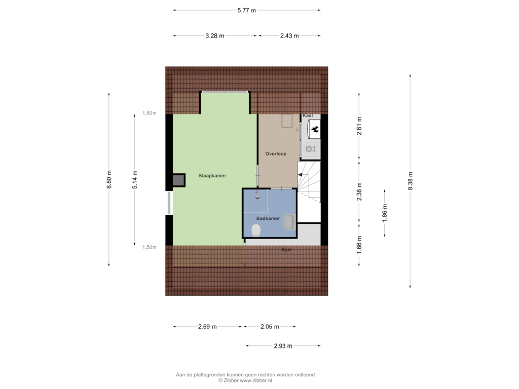 View floorplan of Tweede Verdieping of Appelvink 41