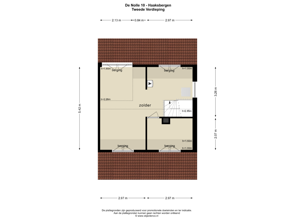 View floorplan of TWEEDE VERDIEPING of De Nolle 10