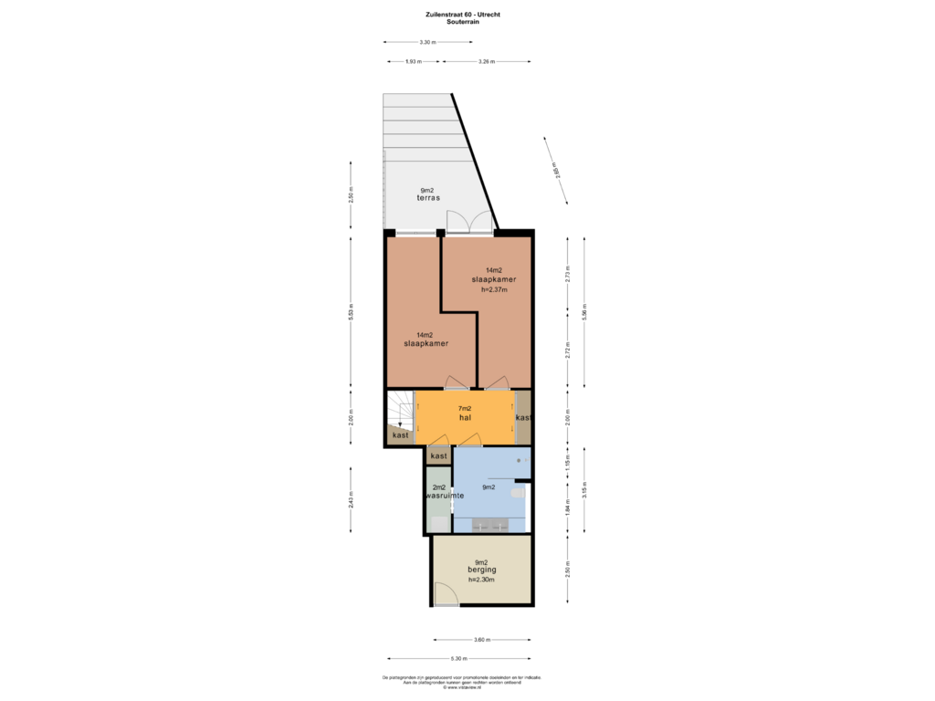 View floorplan of SOUTERRAIN of Zuilenstraat 60