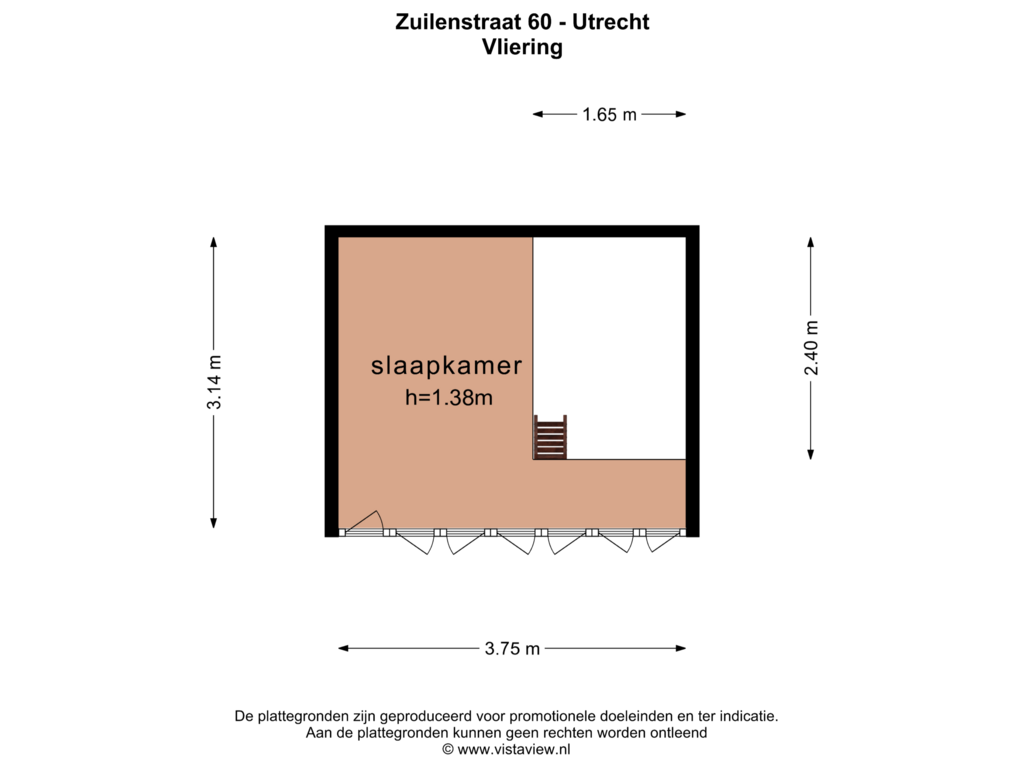 View floorplan of VLIERING of Zuilenstraat 60