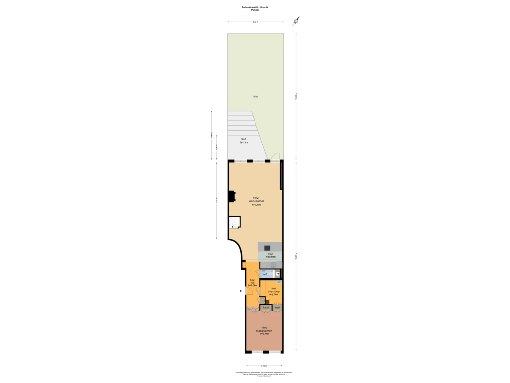 View floorplan of PERCEEL of Zuilenstraat 60