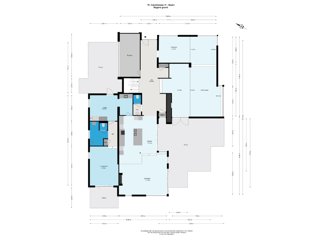 View floorplan of Begane grond of Prinses Carolinalaan 11