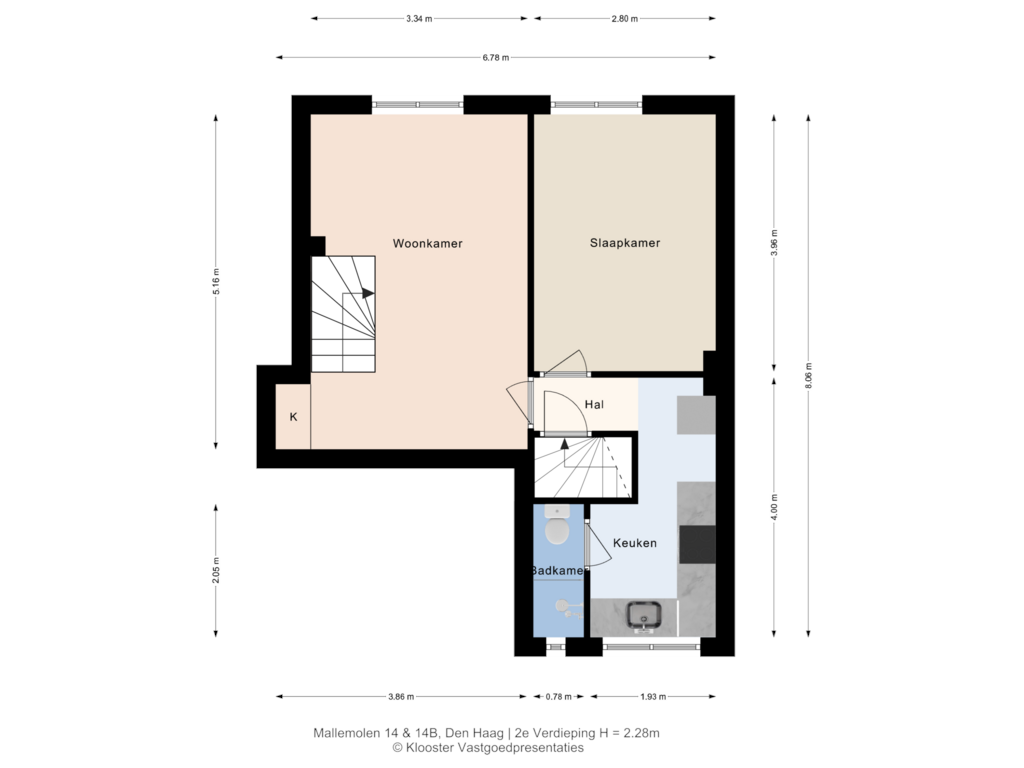 Bekijk plattegrond van 2e Verdieping van Mallemolen 14