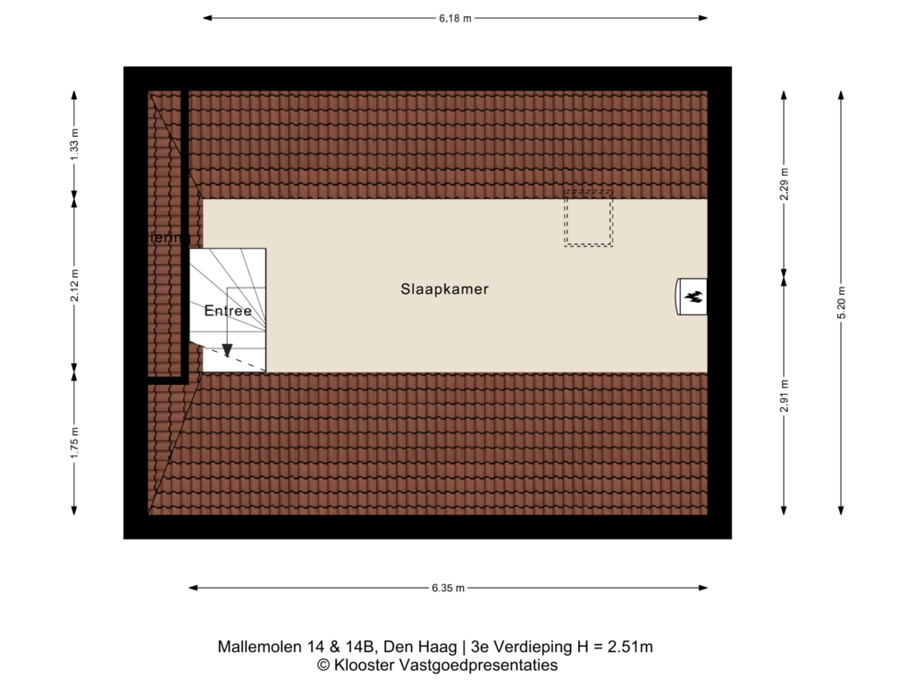 Bekijk plattegrond van 3e Verdieping van Mallemolen 14