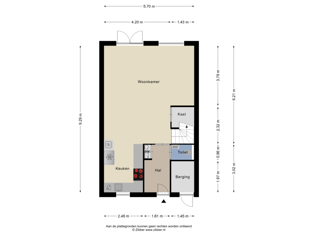 Bekijk plattegrond van Begane grond van Anton Pieckhof 26