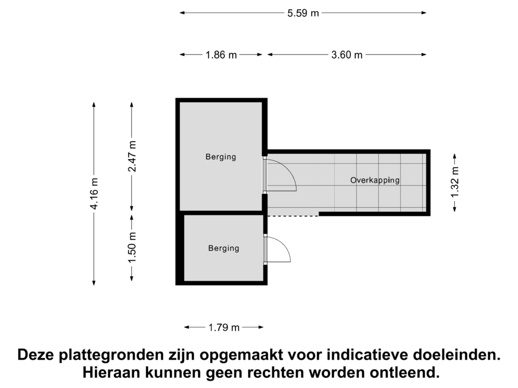 Bekijk plattegrond van Berging van Prins Mauritsstraat 19