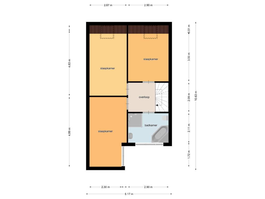 View floorplan of Floor 1 of Buitentuin 67