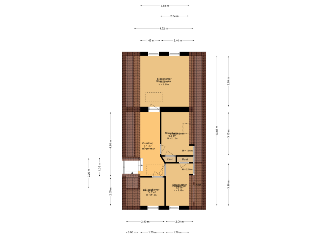 Bekijk plattegrond van 1e verdieping van Herbrandastraat 27