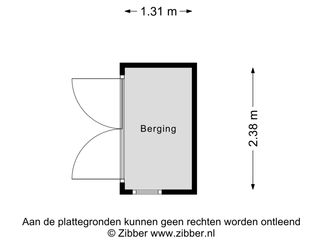 Bekijk plattegrond van Berging van De Zevenhoeven 52