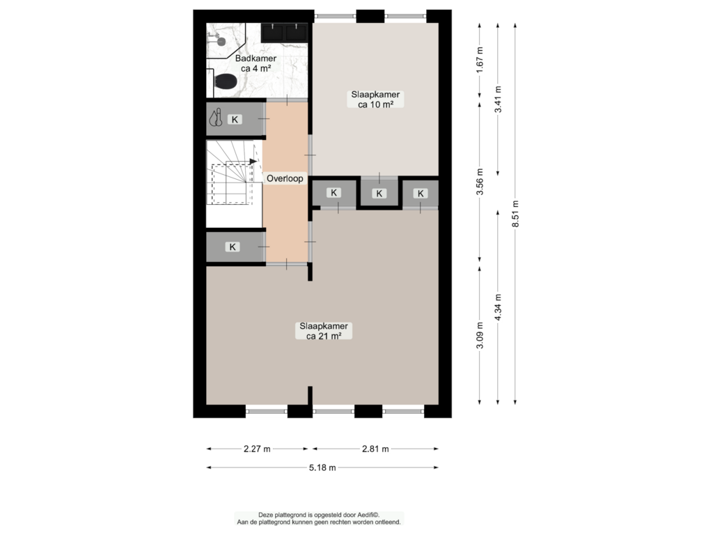 Bekijk plattegrond van Eerste verdieping van R. Doumastraat 15