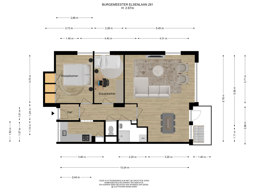 View floorplan of Appartement of Burgemeester Elsenlaan 281