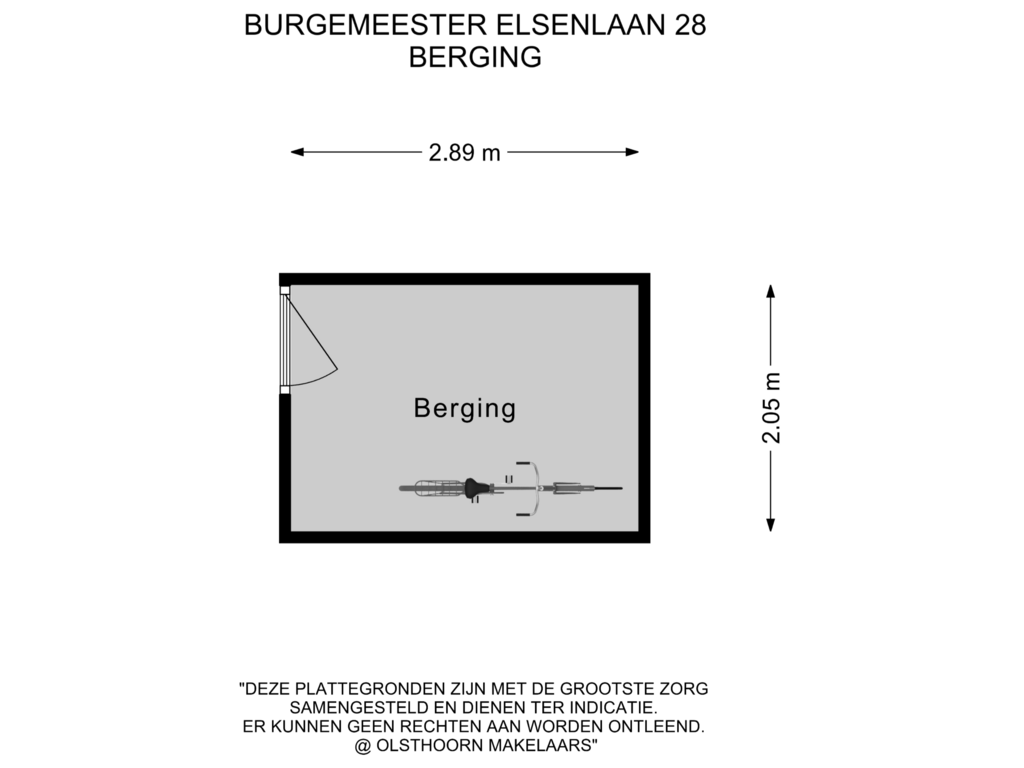 View floorplan of Berging of Burgemeester Elsenlaan 281