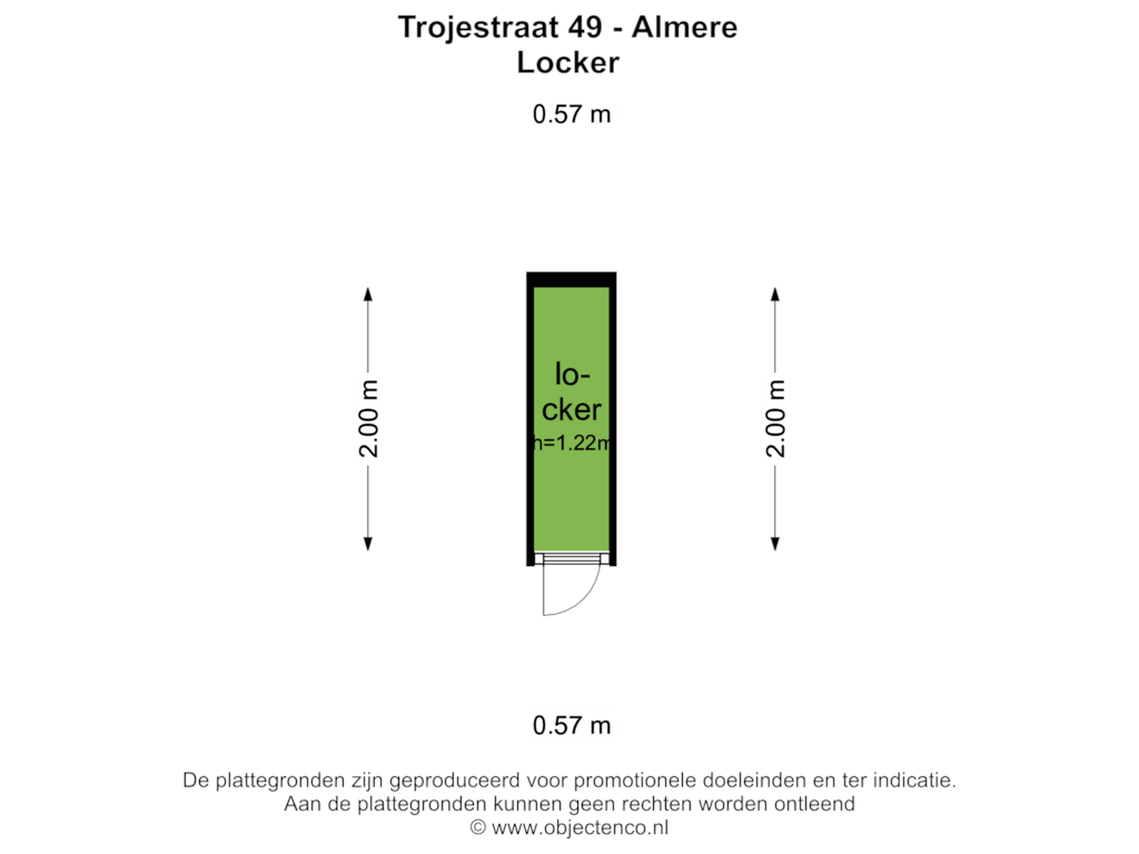 Bekijk plattegrond van Locker van Trojestraat 49