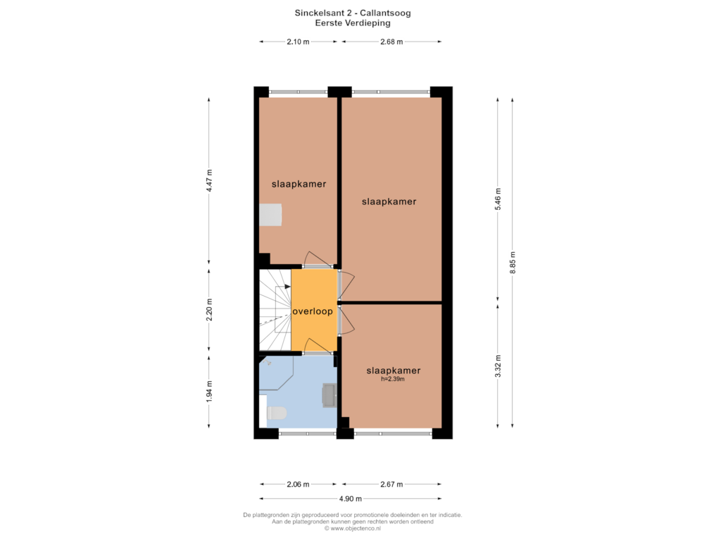 Bekijk plattegrond van EERSTE VERDIEPING van Sinckelsant 2