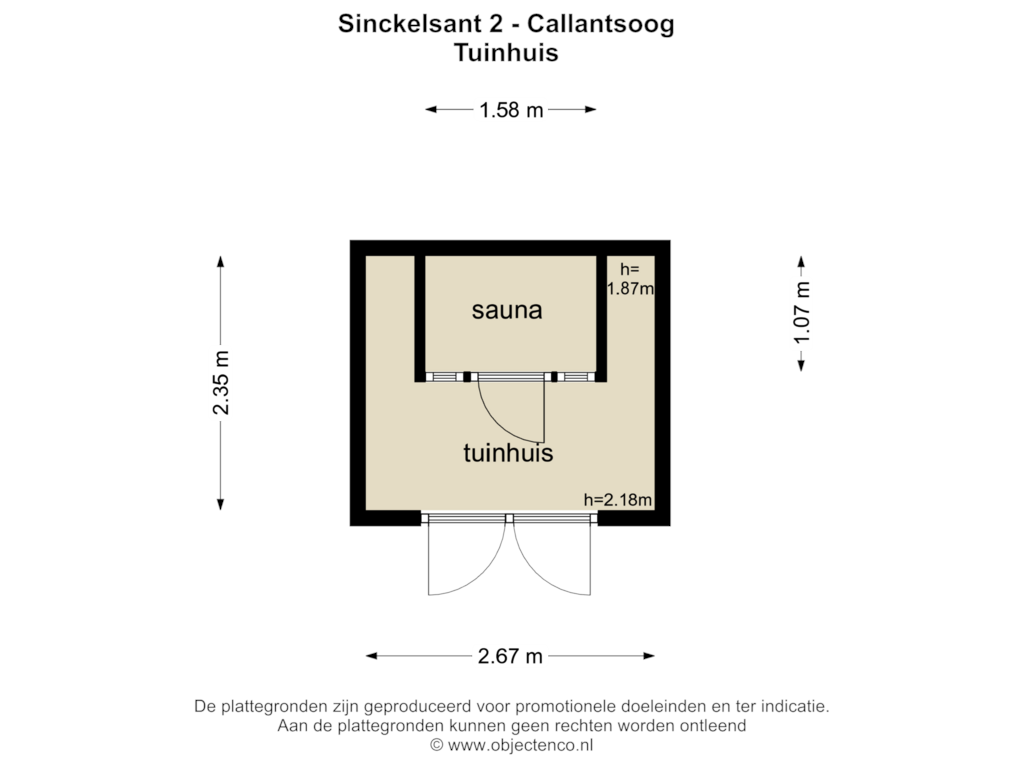 Bekijk plattegrond van TUINHUIS van Sinckelsant 2