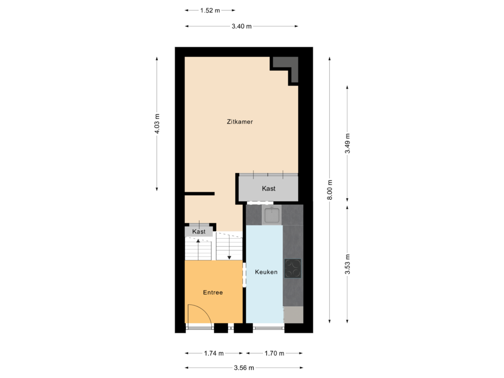 Bekijk plattegrond van Eerste woonlaag van Ranonkelstraat 14