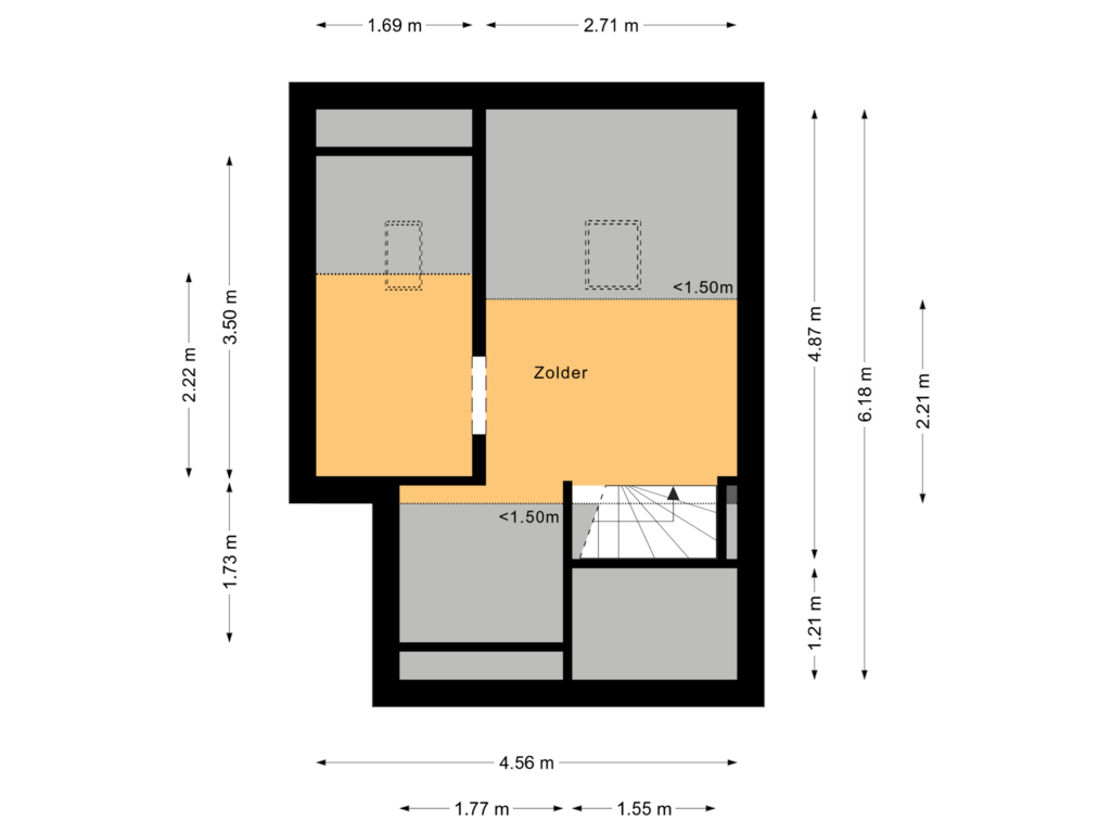 Bekijk plattegrond van Vierde woonlaag van Ranonkelstraat 14