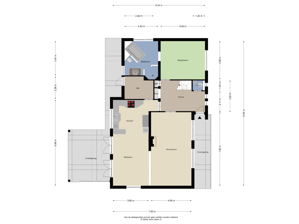 View floorplan of Begane Grond of 't Hambroek 28