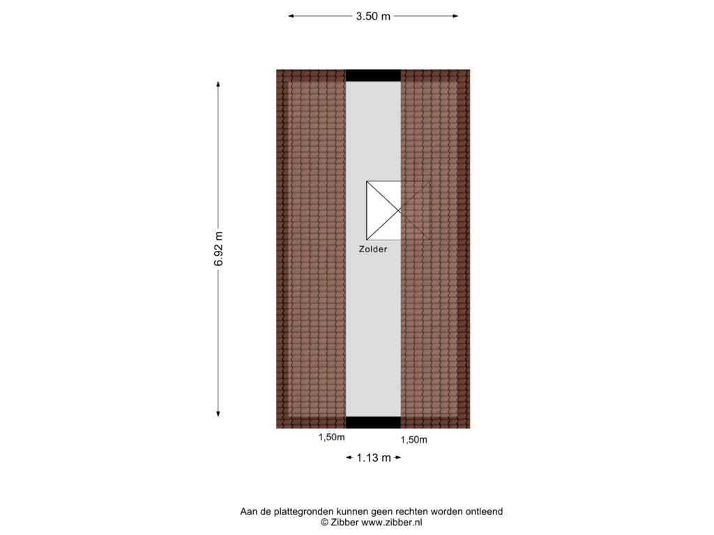 View floorplan of Zolder of 't Hambroek 28