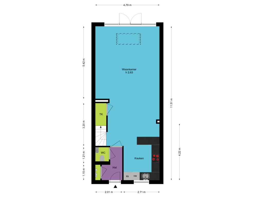 Bekijk plattegrond van Begane Grond van Obelisk 13