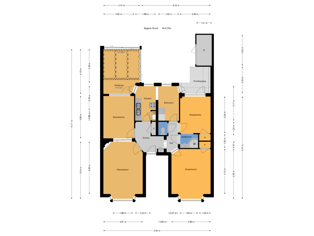 Bekijk plattegrond van Begane Grond van Lobelialaan 22