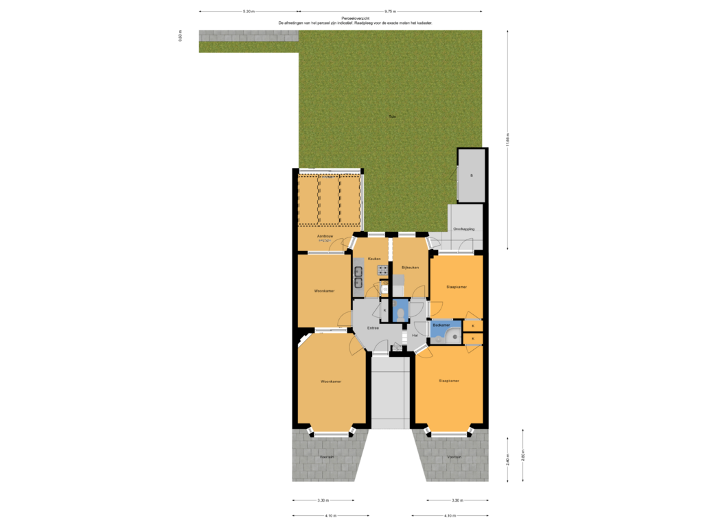 Bekijk plattegrond van Perceeloverzicht van Lobelialaan 22