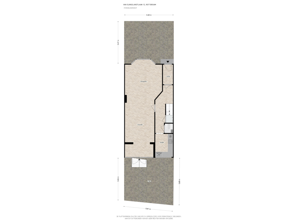 Bekijk plattegrond van perceeloverzicht van Van Slingelandtlaan 12