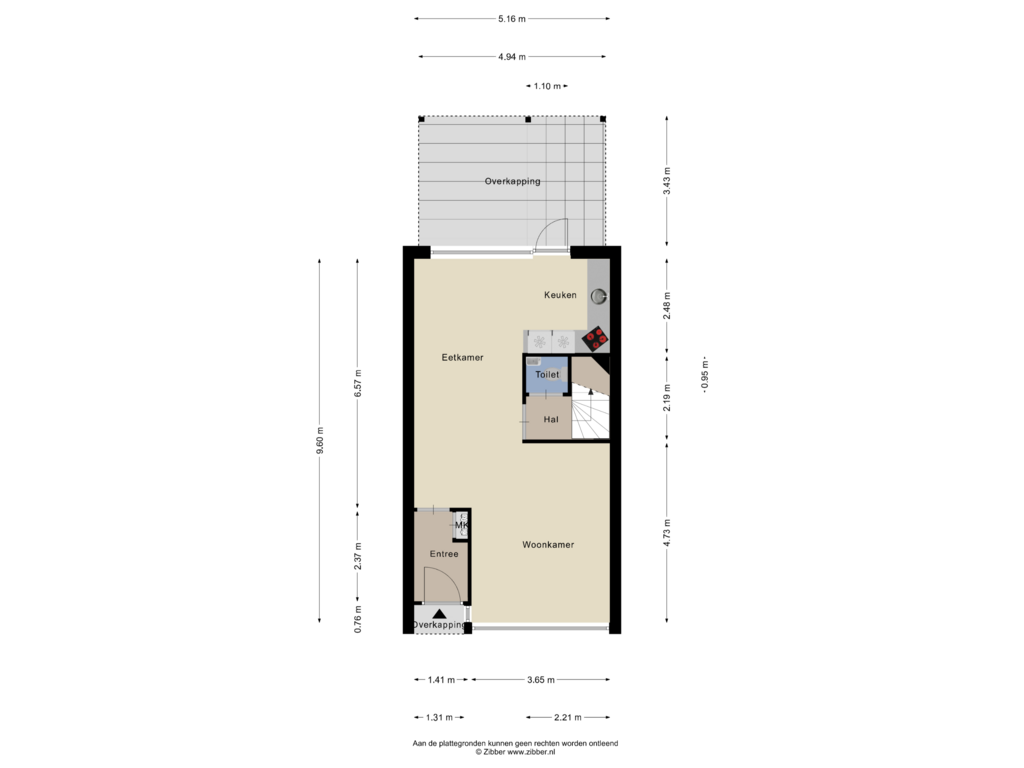 Bekijk plattegrond van Begane Grond van Mgr. Verrietstraat 37