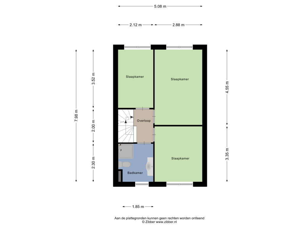 Bekijk plattegrond van Eerste Verdieping van Hyacintstraat 30