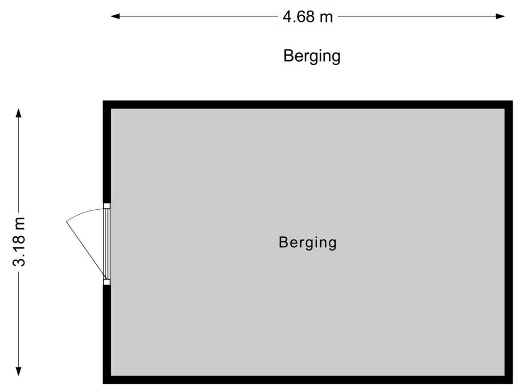 Bekijk plattegrond van Berging van Prinses Irenelaan 238