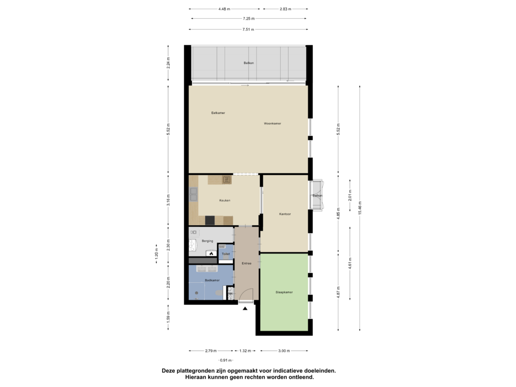 Bekijk plattegrond van Appartement van Jacobstraat 65