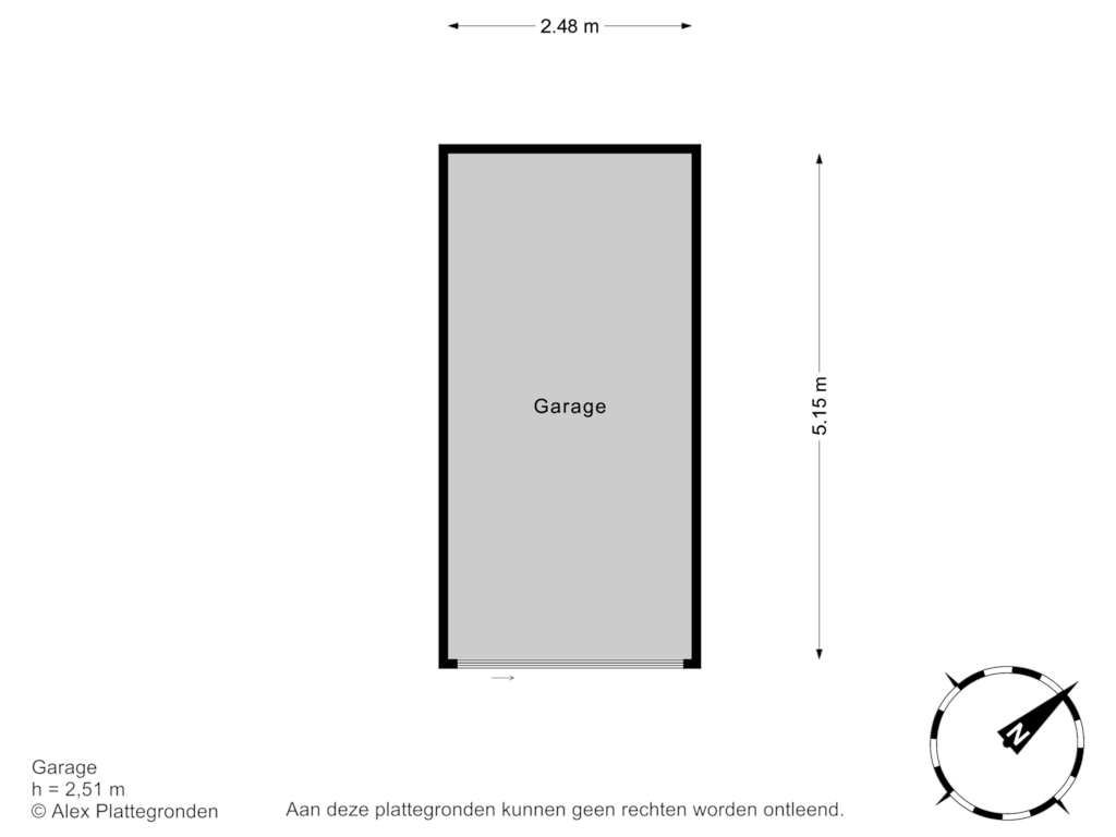 View floorplan of Garage of Lelievaart 11