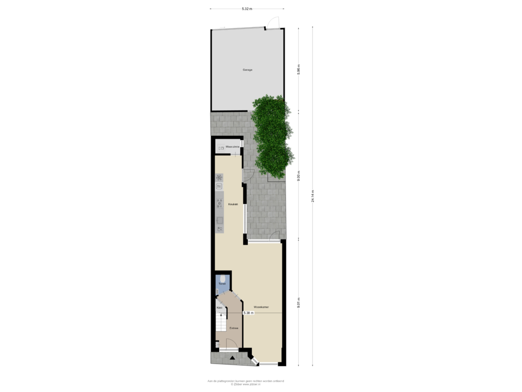 View floorplan of Begane grond_tuin of Goudenregenstraat 6