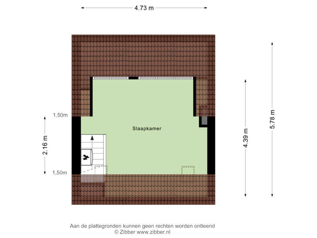 View floorplan of Tweede Verdieping of Goudenregenstraat 6