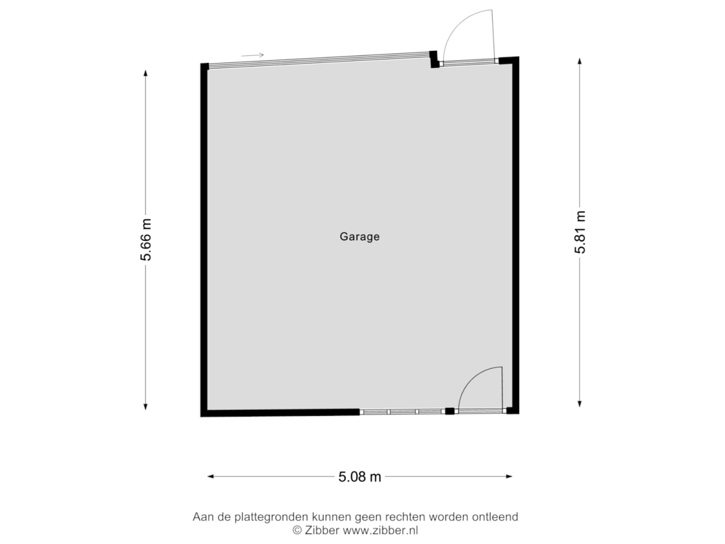 View floorplan of Garage of Goudenregenstraat 6