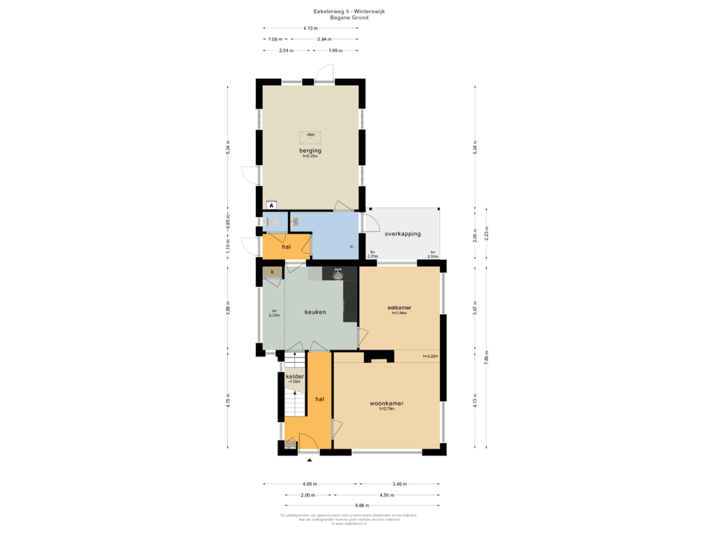 Bekijk plattegrond van BEGANE GROND van Eekelerweg 5