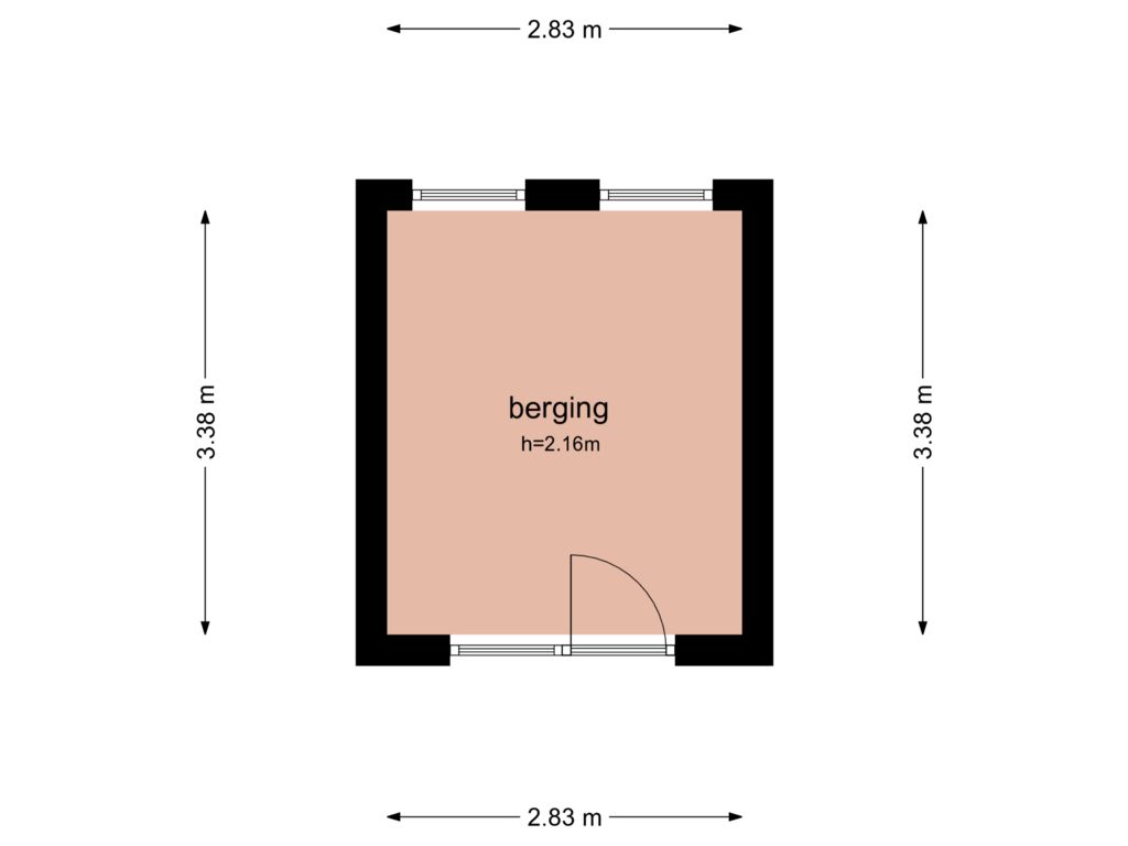 Bekijk plattegrond van Berging van J.H.Leopoldhof 27